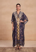 HOC Women Purple Crepe Chikankari Kaftan