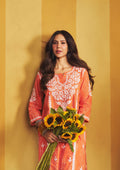 Sonam Orange Chikankari Long Kurta