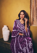 Sonam Purple Chikankari Angrakha Kurta